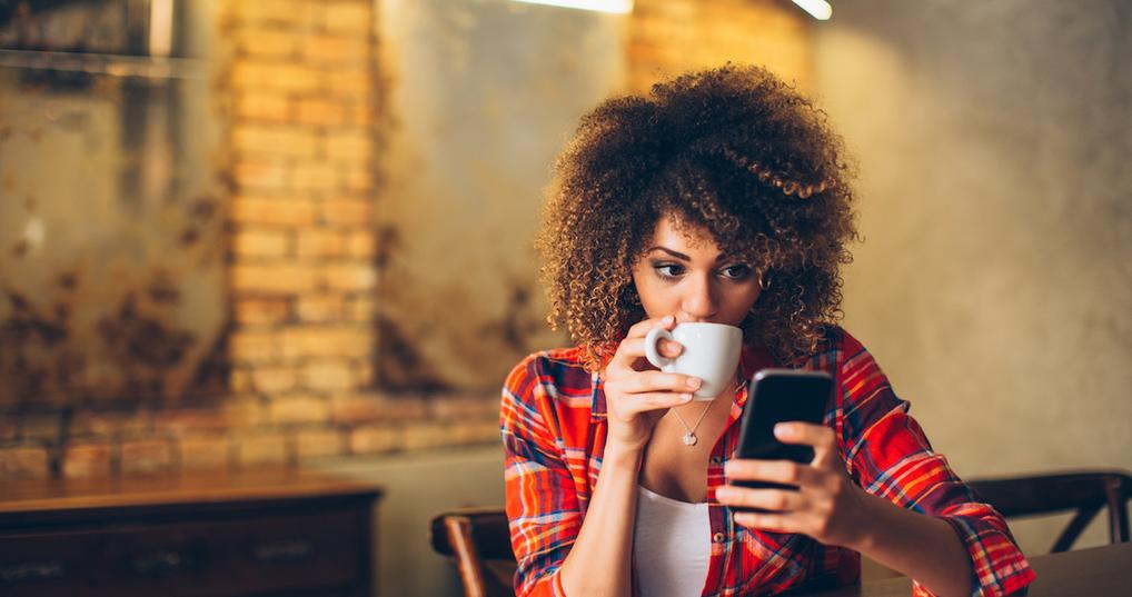 Woman checking investment portfolio