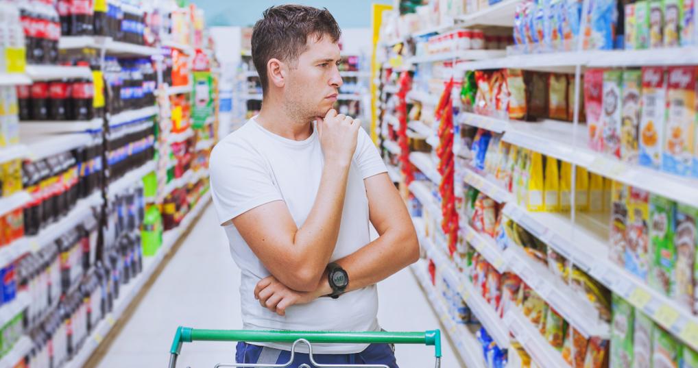 man in the supermarket