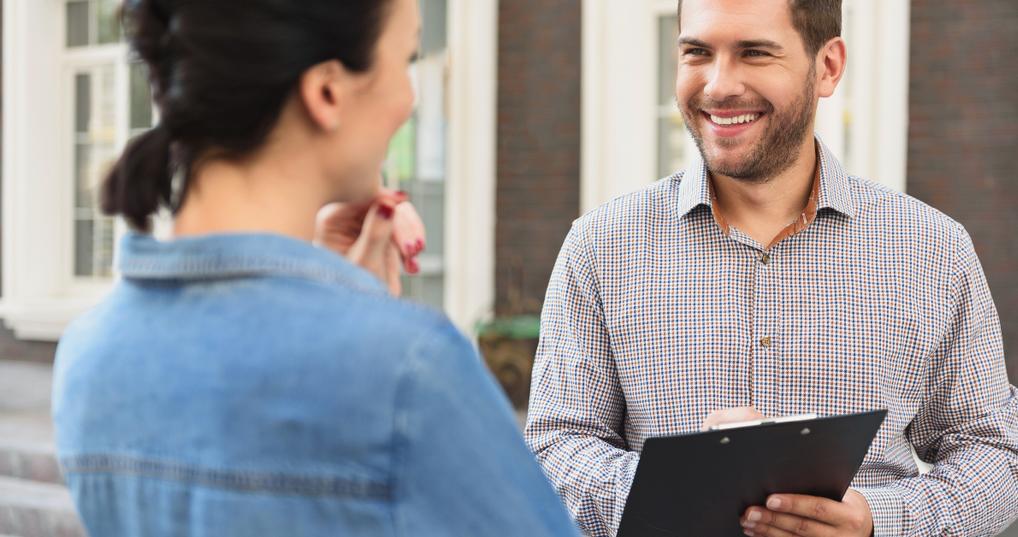 woman meeting with realtor