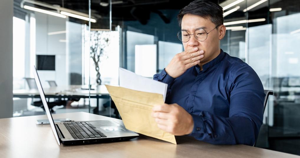 man received a letter reading bad message