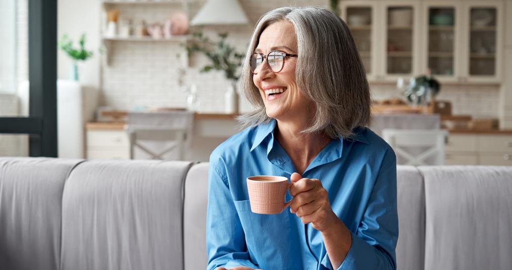 Woman drinking coffee