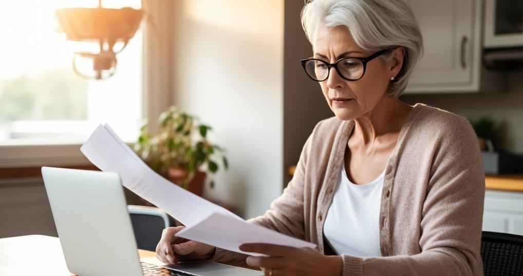 Senior woman at laptop