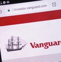 Vanguard website displayed on smartphone