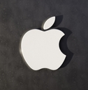 three-dimensional apple logo