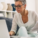 woman researching debt inheritance