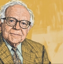 Warren Buffett Yellow Drawing