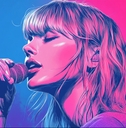 Taylor Swift Drawing With Microphone