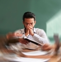 motion blur with a businessman