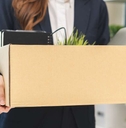 business woman resigning or fired