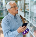 Senior at the pharmacy