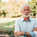 A smiling older man