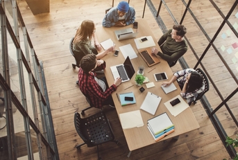 People working in office