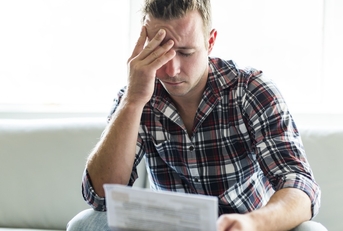 Man worried about taxes