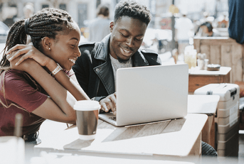 Man and woman using a VPN