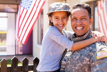 military father and daughter