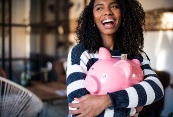 woman keeping savings