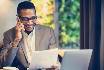 Businessman on phone