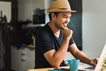 happy young investor