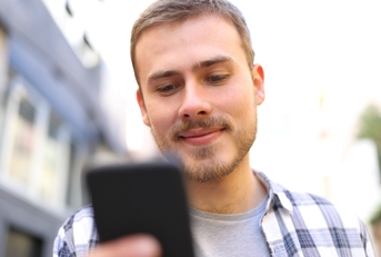 Man looking at phone
