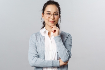 Smiling woman wearing a sweater