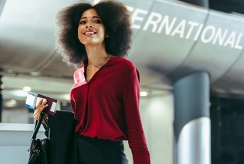 Woman at airport