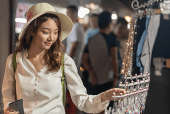 Woman shopping at market