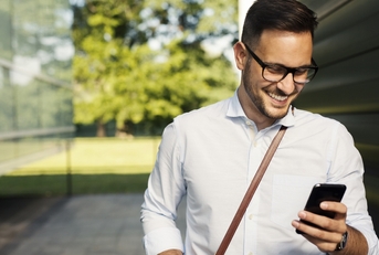 Man looking at phone