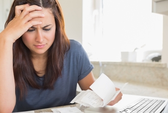 Woman looking stressed