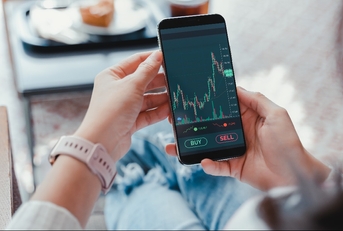 smartphone with cryptocurrency money link 