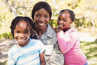 mother with two children