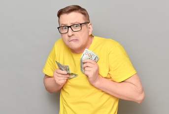 man holding money in hands