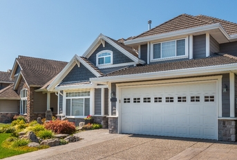 houses in suburb at summer in the north America 