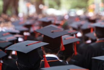 graduates during commencement exercise