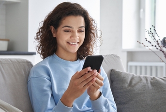 Woman looking at phone