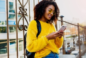 Woman looking at phone