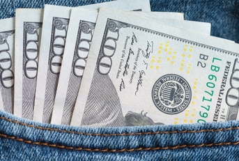 $500 in a jeans pocket