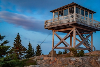 fire tower in the mountain