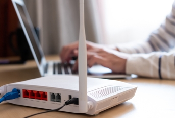  Internet router on working table 