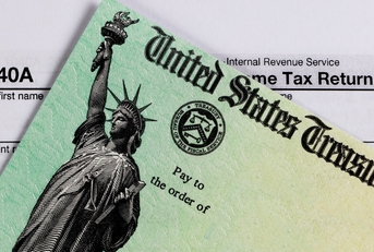 refund check and tax form 