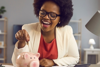 Adult woman budgeting