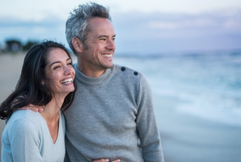 couple walking on the beach