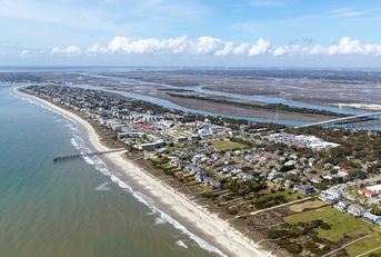 Isle of Palms North Carolina aerial view