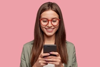 Woman looking at phone