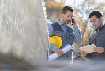 workers on the project site 