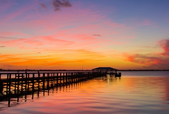 sunset from Melbourne Beach Florida