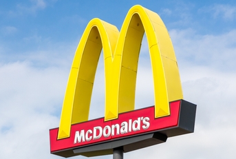 McDonald's exterior golden arches sign