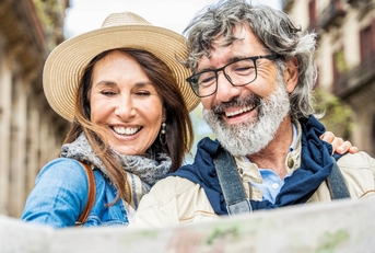 Older couple on vacation