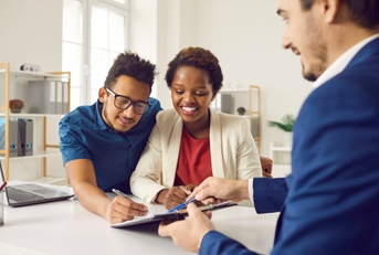 happy family signing contract