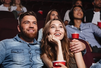 sitting at the cinema