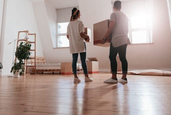 couple moving in new house
